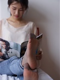 自由摄影 No.005 惬意的周末经典短灰丝陪你看看书(47)